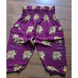 The Elephant Pants Size 2-3 Toddler Girl Maroon NWOT elastic Waist Harem Style